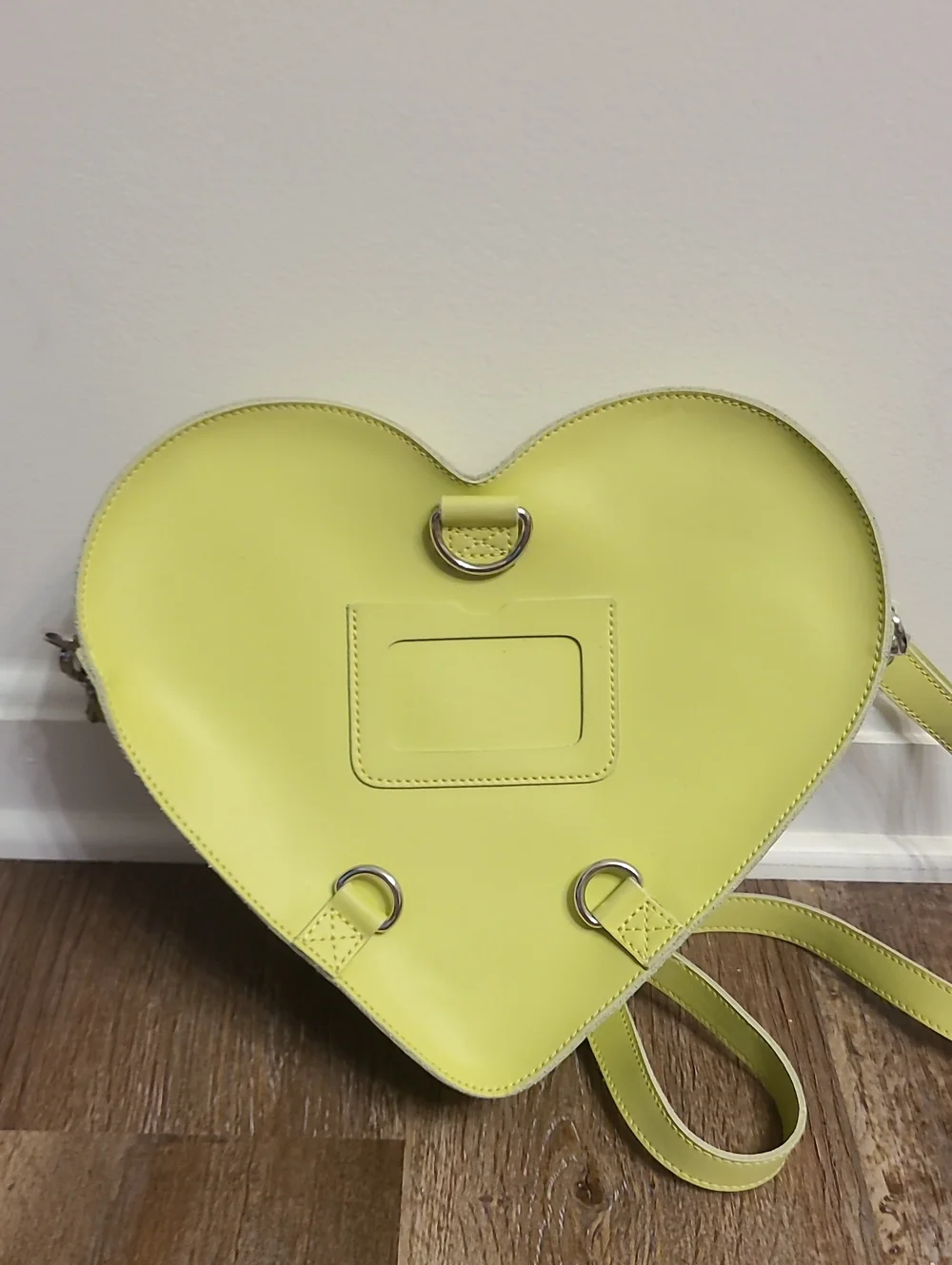 Dr Martens Kieve Hardware Floral Heart Shaped Backpack Crossbody Lime Green